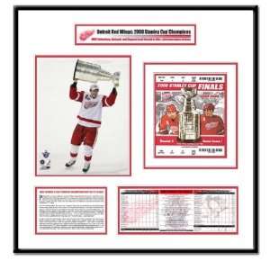  Detroit Red Wings 2008 Stanley Cup Ticket Frame Pavel 