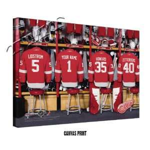  Personalized Detroit Red Wings Locker Room Print Sports 