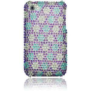  iPhone 3G and iPhone 3GS Full Diamond Graphic Case   Blue 