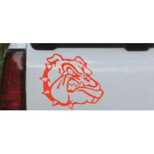 Bulldog (growl) Car Window Wall Laptop Decal Sticker    Red 10in X 8 