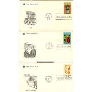 USA Three First Day Covers Issued 1984 FDIC, Credit Unions, Horace 