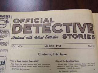 Official Detective Stories mags 1956 57 Vol 25 & 26  