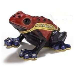   : Red Poison Dart Frog Bejeweled Jeweled Trinket Box: Home & Kitchen
