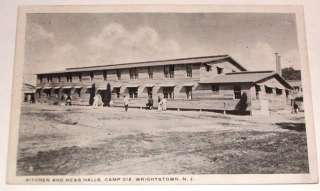   Hall Camp Dix Wrightstown NJ. Linen postcard published by Curteich