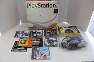 VINTAGE SONY PLAYSTATION 1997 VIDEO GAME SYSTEM W/BOX & EXTRAS SCPH 