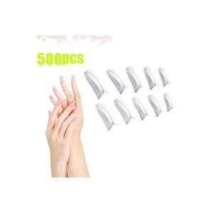   French Acrylic Style False Nails Half Tips: Health & Personal Care