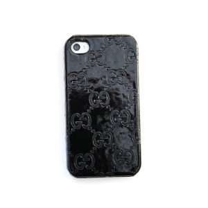  Leather Black Charol Hard Back Case Cover for iPhone 4/4g 
