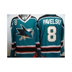  Pavelski #8 NHL San Jose Sharks Blue Hockey Jersey Sz48 