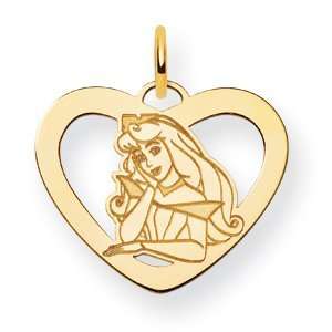 Aurora Heart Charm 5/8in   Gold Plated/Gold Plated Sterling Silver