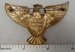   eagle badge pin insignia rare original world war two era vintage pin