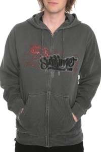 Sublime Grey Koi Zip Up Hoodie S M  