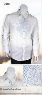   Stylish Spring Breeze Casual Dress Shirt White M 4XL Sizes 303  