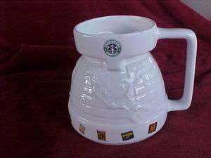 Starbucks Coffee World Globe Flags White Ceramic Travel Commuter Mug 