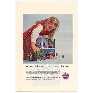   Makes Home Savings & Loan Girl Dollhouse Print Ad: Home & Kitchen
