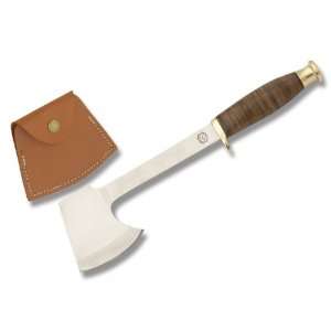  Wild Boar Belt Hatchet with Stacked Leather Handle Sports 