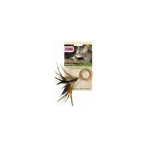  KONG Cat Naturals Straw Ring w/Feathers Teaser Pet 