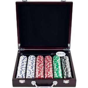  Striped Dice Chips in Cigar Tray Chip Case   Casino Supplies Poker 