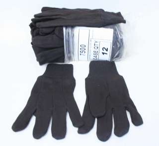12 Pairs Men Glove Brown Jersey Work Gloves  