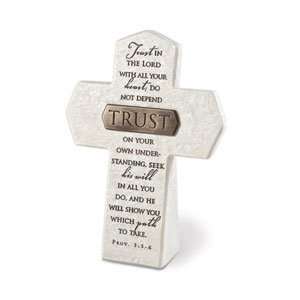 Trust Title Bar Resin Scripture Cross Proverbs 35 6 Trust In The Lord 