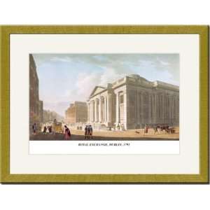  Gold Framed/Matted Print 17x23, Royal Exchange, Dublin 