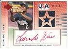   2006 USA LEONARDO L.V. WARE Red Auto/Jersey #d 1/100 Atlanta Braves