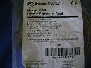 Everest Medical Bipolar Extension Cord Model 3998 NEW  