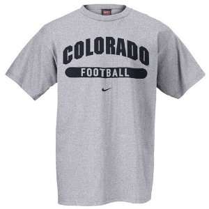  Nike Colorado Buffaloes Ash Football T shirt Sports 