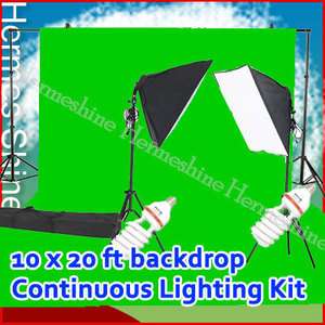 New Studio 1000W Continuous Lighting kit with 3x6m backdrop and 