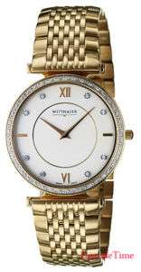 Wittnauer 12E23 Stratford Gold Plated SS Mens Watch  