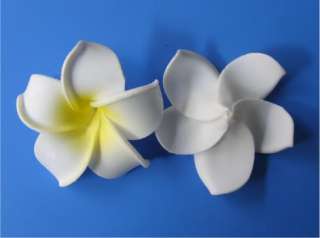 30X white Plumeria flower Hawaiian Foam Frangipani Flower wedding 