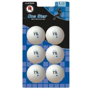    Butterfly MK One Star White Table Tennis Balls: Sports & Outdoors