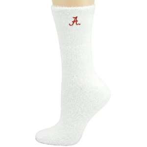   Crimson Tide Ladies White Feather Touch Socks