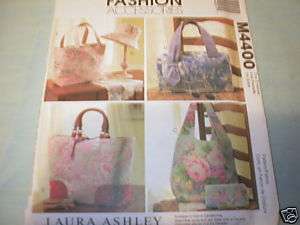 Sewing Pattern Laura Ashley M4400 Handbags HAt purse +  