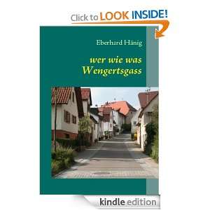   was Wengertsgass: Jugenderinnerungen an Affalterbach (German Edition