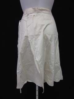 PRADA Cream Pleated Knee Length Skirt Sz 40  