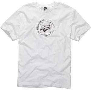    Fox Racing Flight Crest T Shirt   X Large/White: Automotive