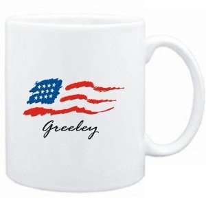  Mug White  Greeley   US Flag  Usa Cities Sports 