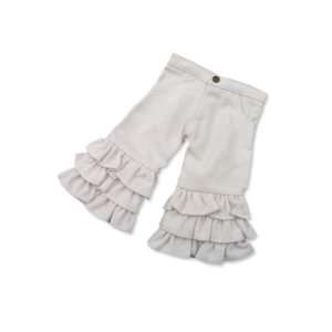    American Girl Doll Clothes White Ruffled Jeans: Toys & Games