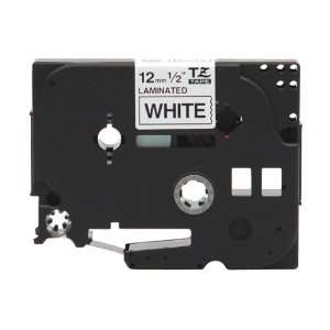  Brother 1 Laminated White on Black Tape (1/Pkg) (26.2 Ft 