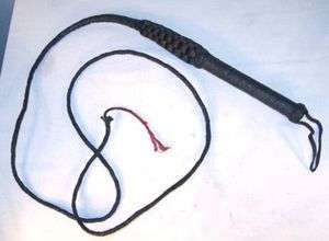 LEATHER BULLWHIP 8 FOOT cowboy whip horse whips items  