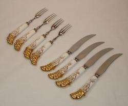Royal Crown Derby VINE GOLD Forks & Knives Set  