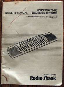 Original CONCERTMATE 470 / CASIO SA 35 Owners Users Operating Manual 