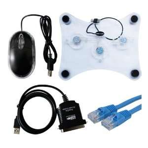  PREMIUM OPTICAL MICE MOUSE+NOTEBOOK COOLER PAD+BLUE ETHERNET 10 FEET 