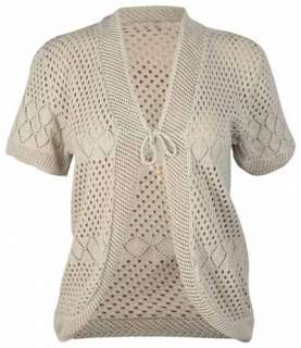 LADIES KNITTED SHRUG CARDIGAN WOMENS TOP SIZE 14   24  