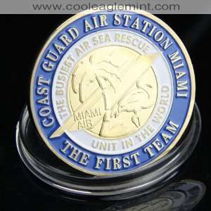   The First Team USCG Air Station Miami Challenge Coin 