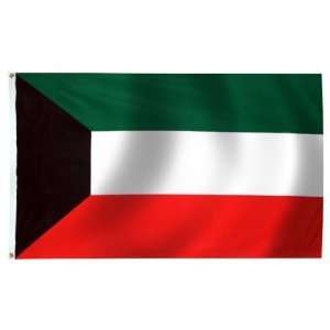  Kuwait Flag 3ft x 5ft Polyester Patio, Lawn & Garden