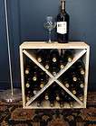 24 Bottle Cube Wine Rack (Natural Pine)  