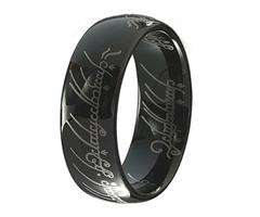 Custom Made Titanium Elvish Laser Etched One Ring 3 18  