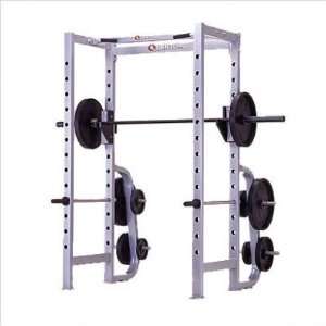 Quantum Fitness High Impact Commercial Power Rack with Plate Storage 
