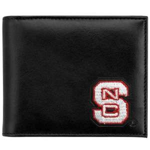   Wolfpack Black Leather Embroidered Billfold Wallet: Sports & Outdoors